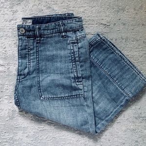 Free People Denim Cropped Pant